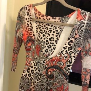 Night out pumpkin/grey color Dress